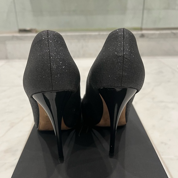 Giuseppe Zanotti Pix 100 Plato Sandal in Midnight sparkle. Sz: 37.5. - Picture 3 of 7